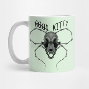 G̶o̶o̶d̶ Kitty Skull Black Text Green Mug